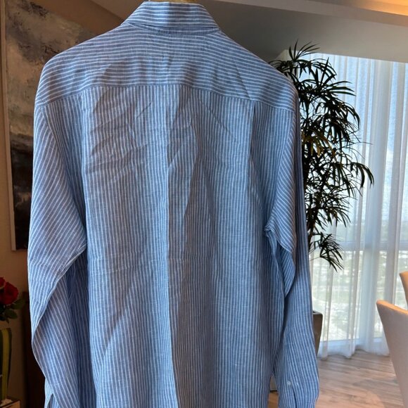 LORO PIANA  Men’s Linen Long Sleeve Shirt - Picture 4 of 5
